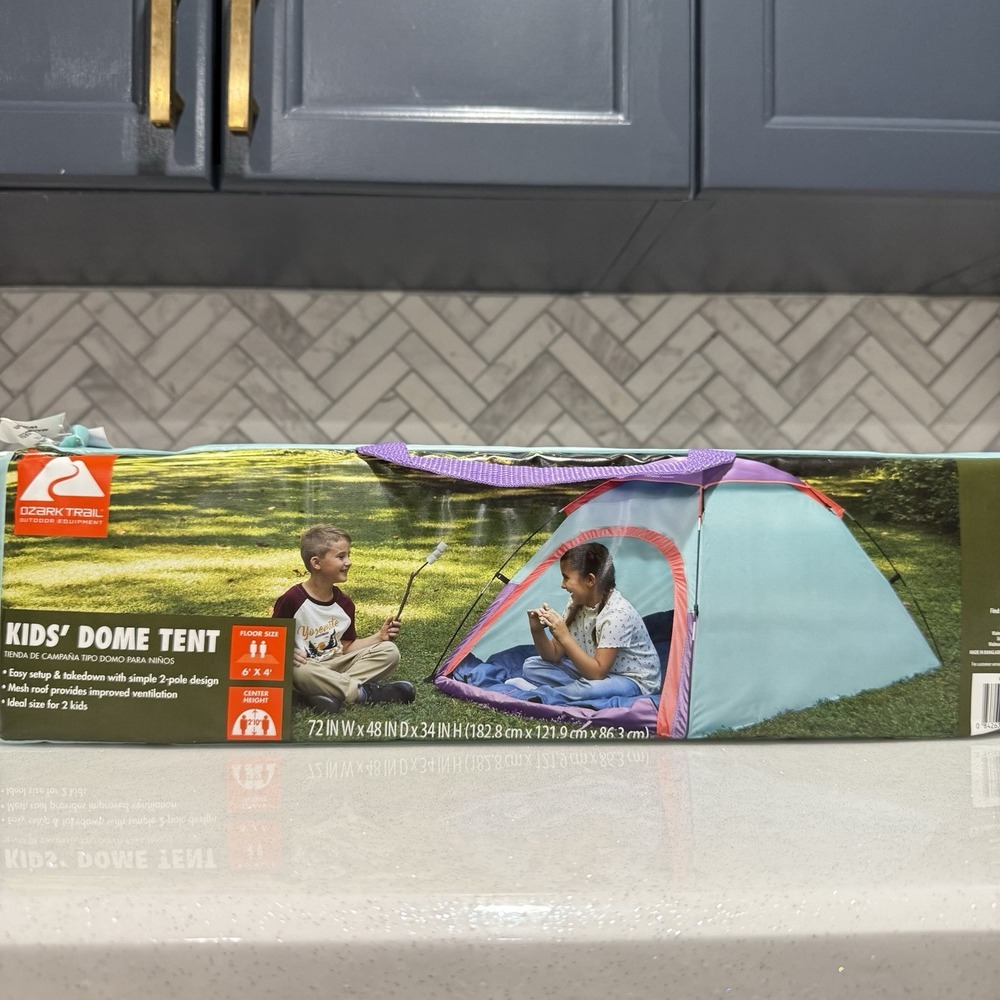 6' X 4' X 34', 6lb 2 Kid's Dome Tent Mesh-roof Outdoor Camping Backyard